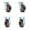 Service Caster 5 Inch Polyurethane Caster Set with Roller Bearing 2 Swivel 2 Rigid SCC SCC-30CS520-PPUR-2-R520-2 - alternate 1